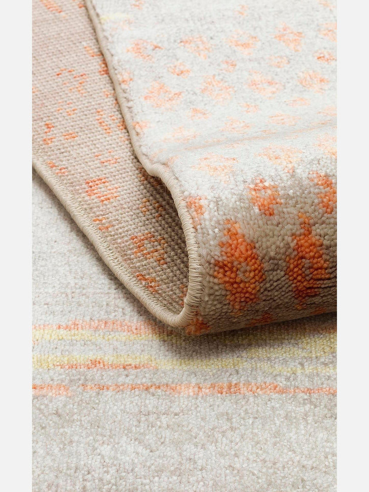 Oushak Carnaval 100% Natural Easy-to-Clean Handcrafted TENCEL™ Modern Usak Rug 15 BEIGE AUTUMN