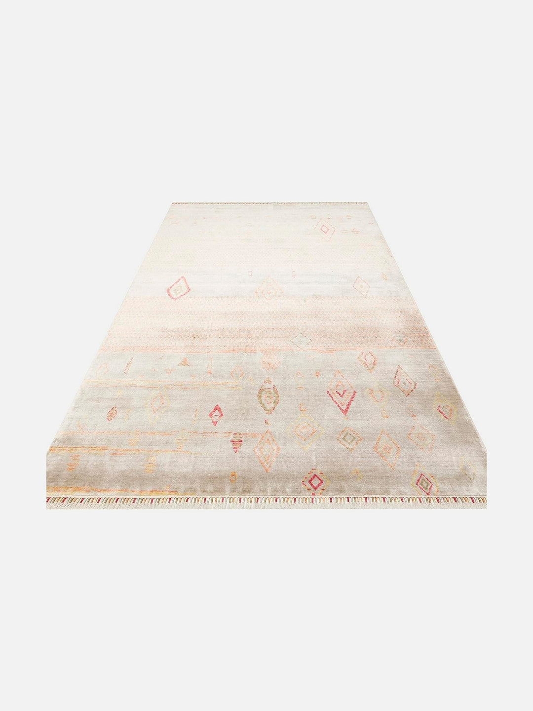 Oushak Carnaval 100% Natural Easy-to-Clean Handcrafted TENCEL™ Modern Usak Rug 15 BEIGE AUTUMN