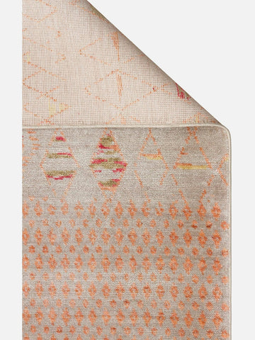 Oushak Carnaval 100% Natural Easy-to-Clean Handcrafted TENCEL™ Modern Usak Rug 15 BEIGE AUTUMN