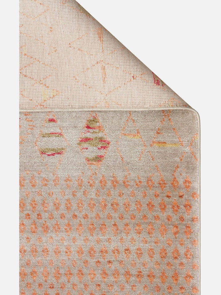 Oushak Carnaval 100% Natural Easy-to-Clean Handcrafted TENCEL™ Modern Usak Rug 15 BEIGE AUTUMN