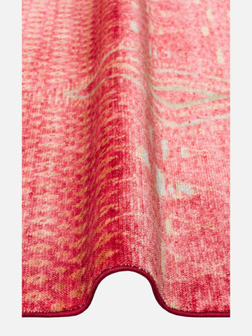Oushak Carnaval 100% Natural Easy-to-Clean Handcrafted TENCEL™ Modern Oushak Rug ZR 15 RED AUTUMN