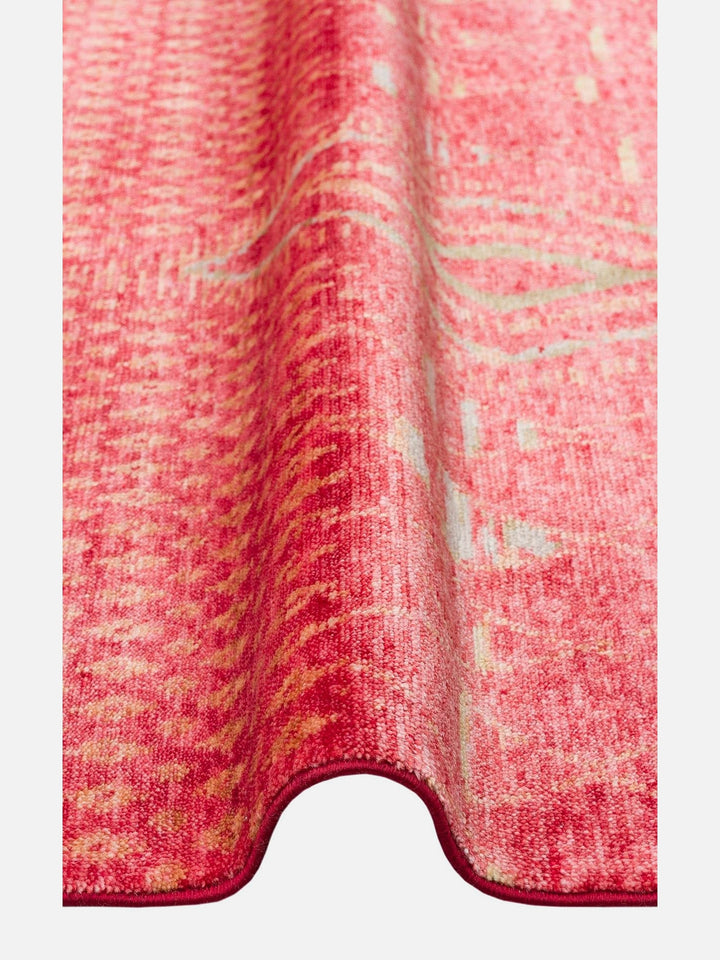 Oushak Carnaval 100% Natural Easy-to-Clean Handcrafted TENCEL™ Modern Oushak Rug ZR 15 RED AUTUMN