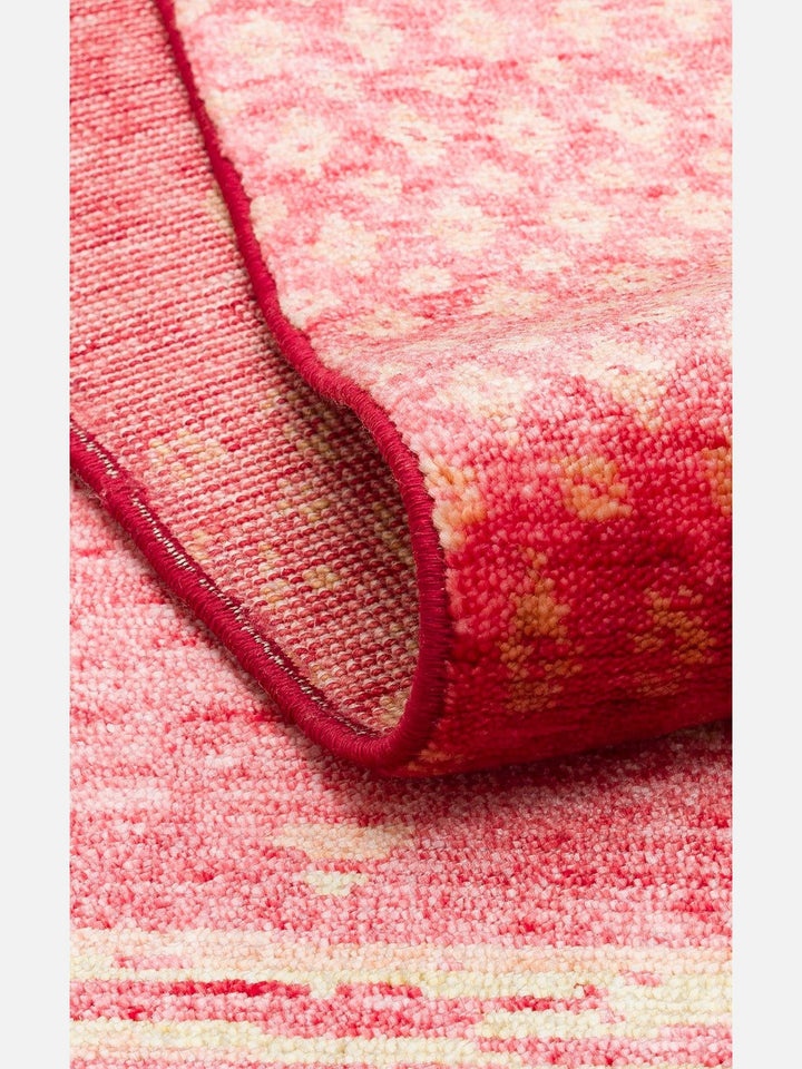 Oushak Carnaval 100% Natural Easy-to-Clean Handcrafted TENCEL™ Modern Oushak Rug ZR 15 RED AUTUMN