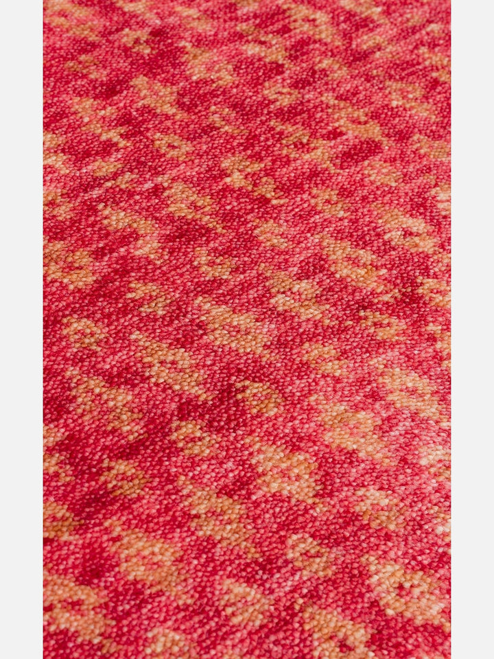 Oushak Carnaval 100% Natural Easy-to-Clean Handcrafted TENCEL™ Modern Oushak Rug ZR 15 RED AUTUMN