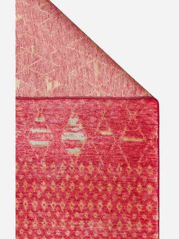 Oushak Carnaval 100% Natural Easy-to-Clean Handcrafted TENCEL™ Modern Oushak Rug ZR 15 RED AUTUMN