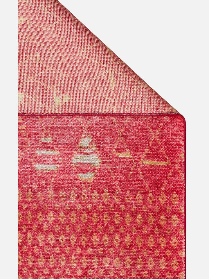 Oushak Carnaval 100% Natural Easy-to-Clean Handcrafted TENCEL™ Modern Oushak Rug ZR 15 RED AUTUMN