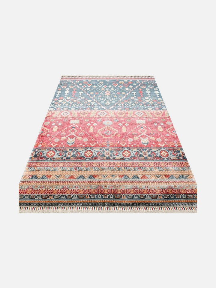 Oushak Carnaval 100% Natural Easy-to-Clean Handcrafted TENCEL™ Modern Oushak Rug 17 NAVY MULTY