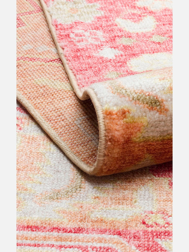 Oushak Carnaval 100% Natural Easy-to-Clean Handcrafted TENCEL™ Modern Oushak Rug 17 RED AUTUMN