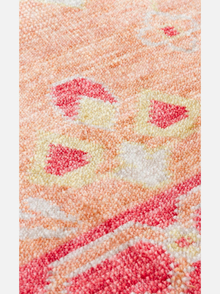 Oushak Carnaval 100% Natural Easy-to-Clean Handcrafted TENCEL™ Modern Oushak Rug 17 RED AUTUMN