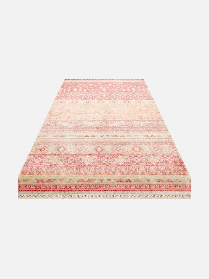 Oushak Carnaval 100% Natural Easy-to-Clean Handcrafted TENCEL™ Modern Oushak Rug 17 RED AUTUMN