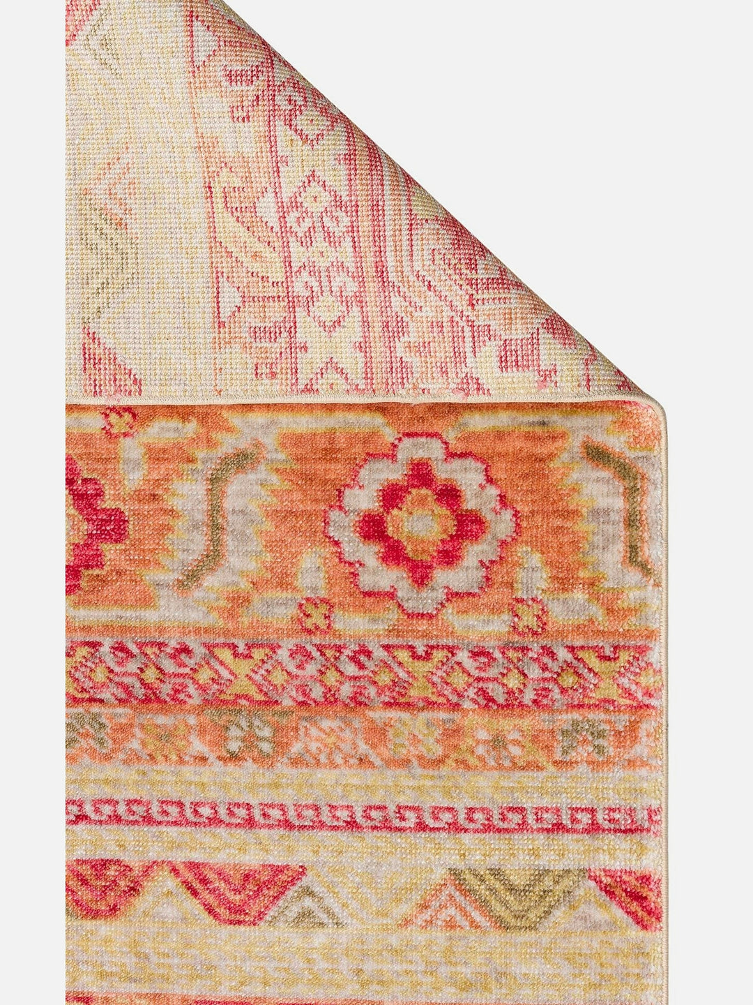 Oushak Carnaval 100% Natural Easy-to-Clean Handcrafted TENCEL™ Modern Oushak Rug 17 RED AUTUMN