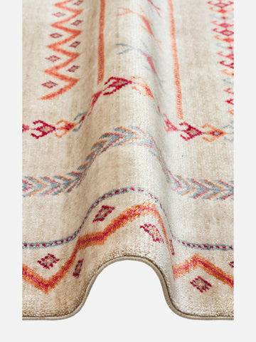 Oushak Carnaval 100% Natural Easy-to-Clean Handcrafted TENCEL™ Modern Oushak Rug 20 LIGHT MULTY