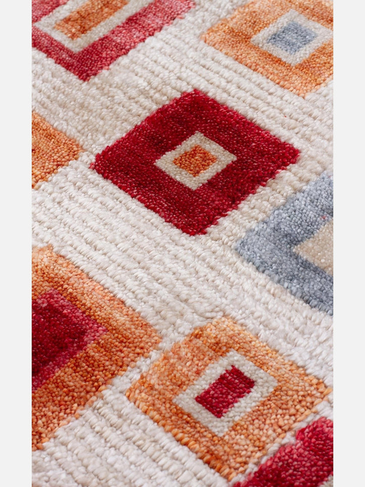 Oushak Carnaval 100% Natural Easy-to-Clean Handcrafted TENCEL™ Modern Oushak Rug 21 BEIGE MULTY
