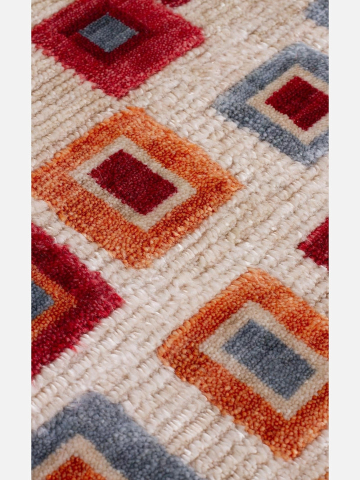 Oushak Carnaval 100% Natural Easy-to-Clean Handcrafted TENCEL™ Modern Oushak Rug 21 BEIGE MULTY