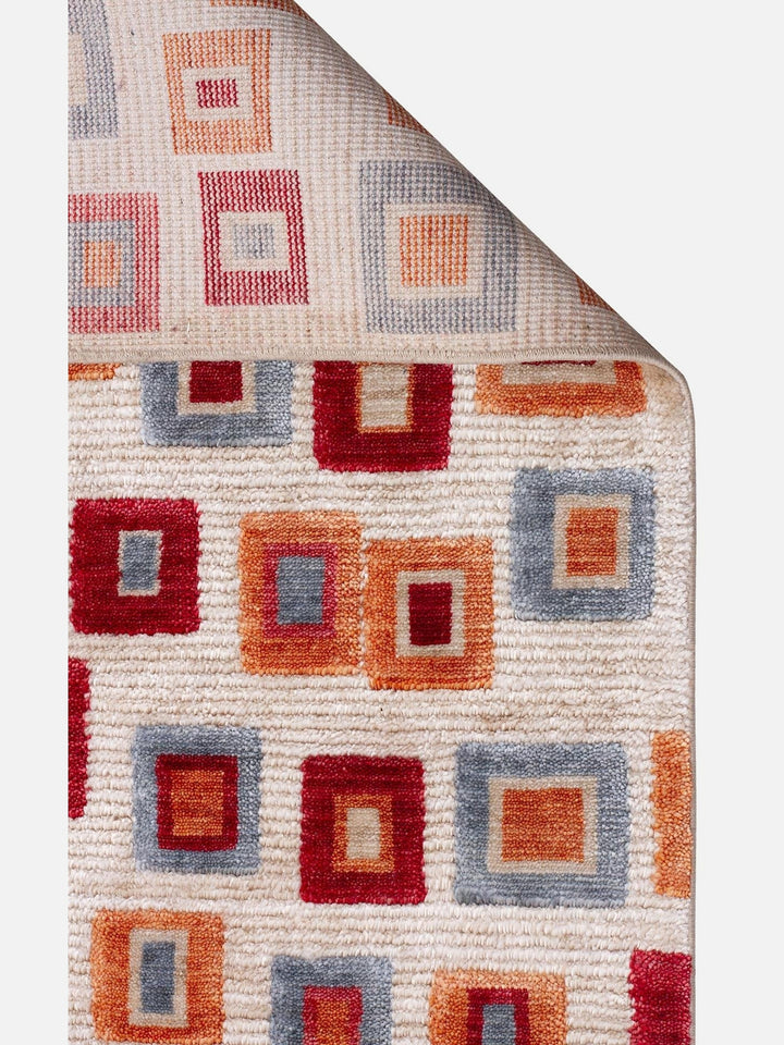 Oushak Carnaval 100% Natural Easy-to-Clean Handcrafted TENCEL™ Modern Oushak Rug 21 BEIGE MULTY