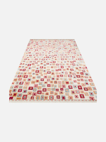 Oushak Carnaval 100% Natural Easy-to-Clean Handcrafted TENCEL™ Modern Oushak Rug 21 BEIGE MULTY