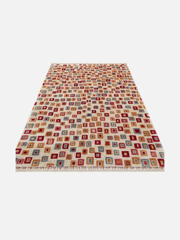 Oushak Carnaval 100% Natural Easy-to-Clean Handcrafted TENCEL™ Modern Oushak Rug 21 BEIGE MULTY