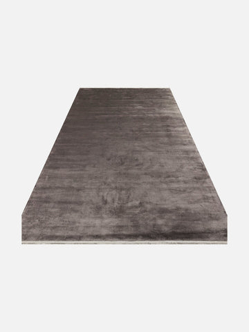 Oushak Plain %100 Naturel Düz Renk El Emeğiyle Özel Tezgahlarda Üretilen Viskon Uşak Halısı PLNDGREY - Carpetdocia