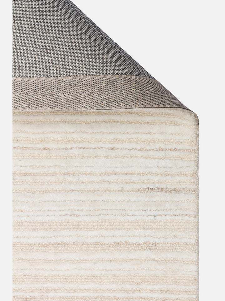 Palermo 系列羊毛与 TENCEL™ 混纺手工编织地毯 奶油色