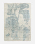 Palette Series 100% Natural Wool, Viscose and Cotton Handwoven Scandinavian Living Room Rug BEIGE BLUE