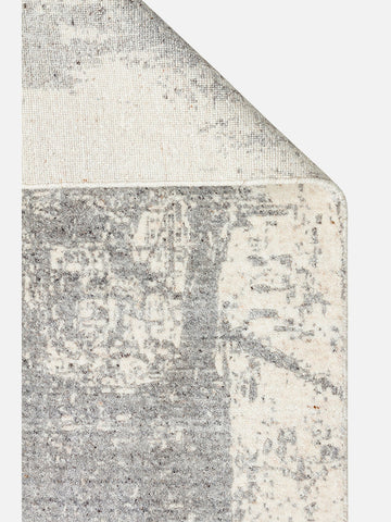 Palette Serisi %100 Naturel Yün Viskon Pamuk El Dokuma İskandinav Salon Oturma Odası Halı BEIGE GREY - Carpetdocia