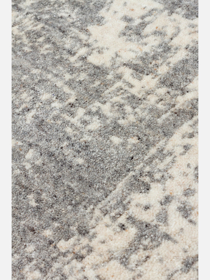 Palette Serisi %100 Naturel Yün Viskon Pamuk El Dokuma İskandinav Salon Oturma Odası Halı BEIGE GREY - Carpetdocia