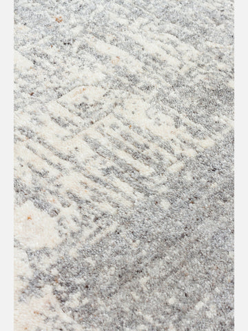 Palette Serisi %100 Naturel Yün Viskon Pamuk El Dokuma İskandinav Salon Oturma Odası Halı BEIGE GREY - Carpetdocia