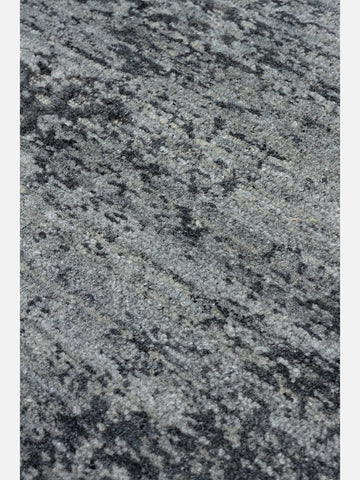 Palette Serisi %100 Naturel Yün Viskon Pamuk El Dokuma İskandinav Salon Oturma Odası Halı BLACK - Carpetdocia