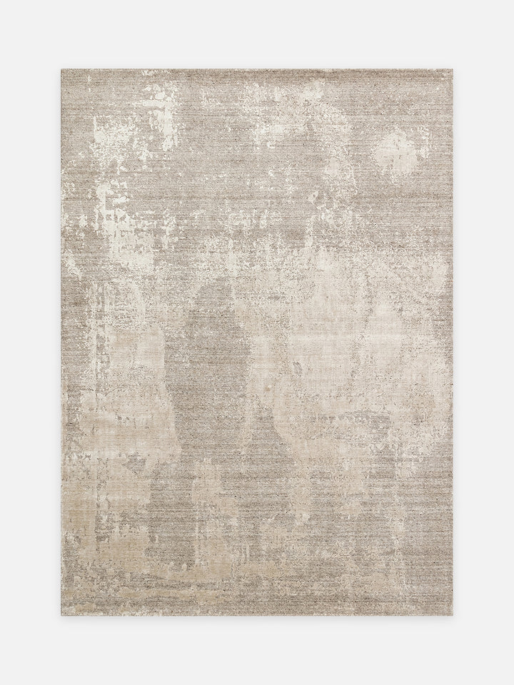Palette Serisi %100 Naturel Yün Viskon Pamuk El Dokuma Salon Oturma Odası Halı GREY - Carpetdocia - kusbakisi