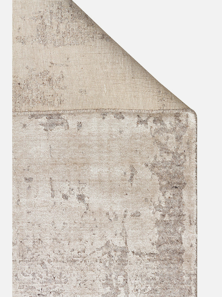 Palette Serisi %100 Naturel Yün Viskon Pamuk El Dokuma Salon Oturma Odası Halı GREY - Carpetdocia