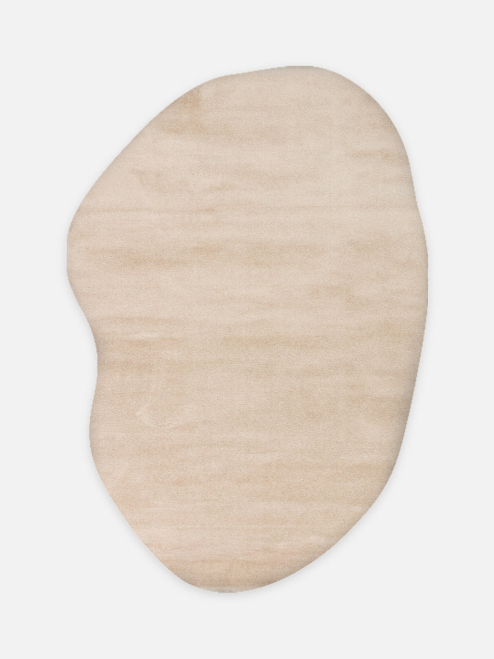 Peace Art Hav Toz Vermez Yumuşak Tuşeli Zarif Shaggy Halı 02 BEIGE - Carpetdocia - kusbakisi