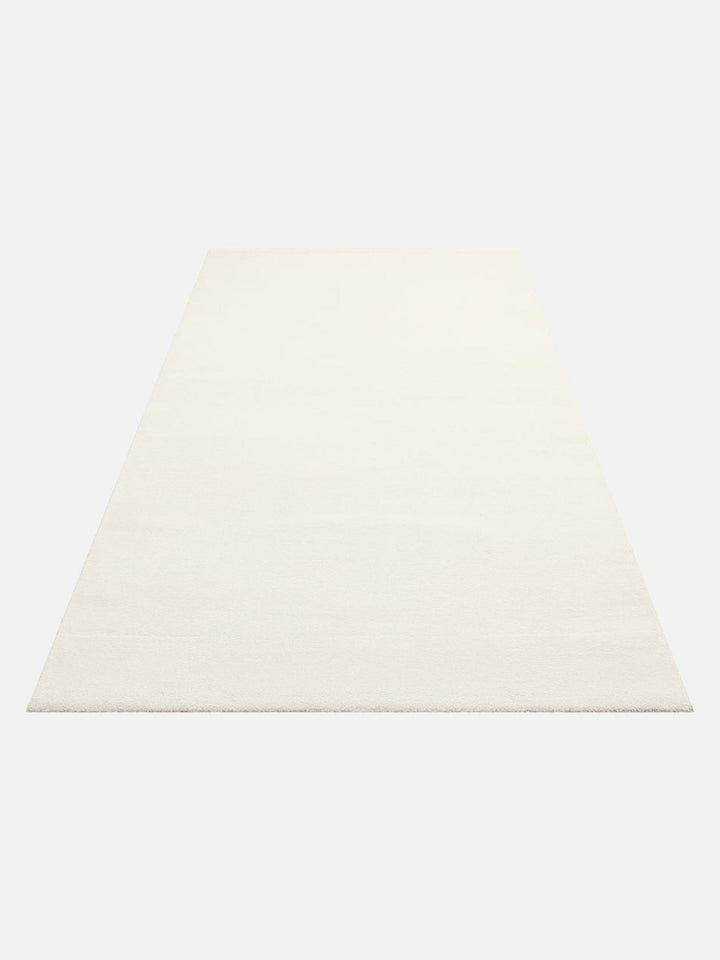 Peace Hav Toz Vermez Yumuşak Tuşeli Zarif Shaggy Halı 01 WHITE - Carpetdocia