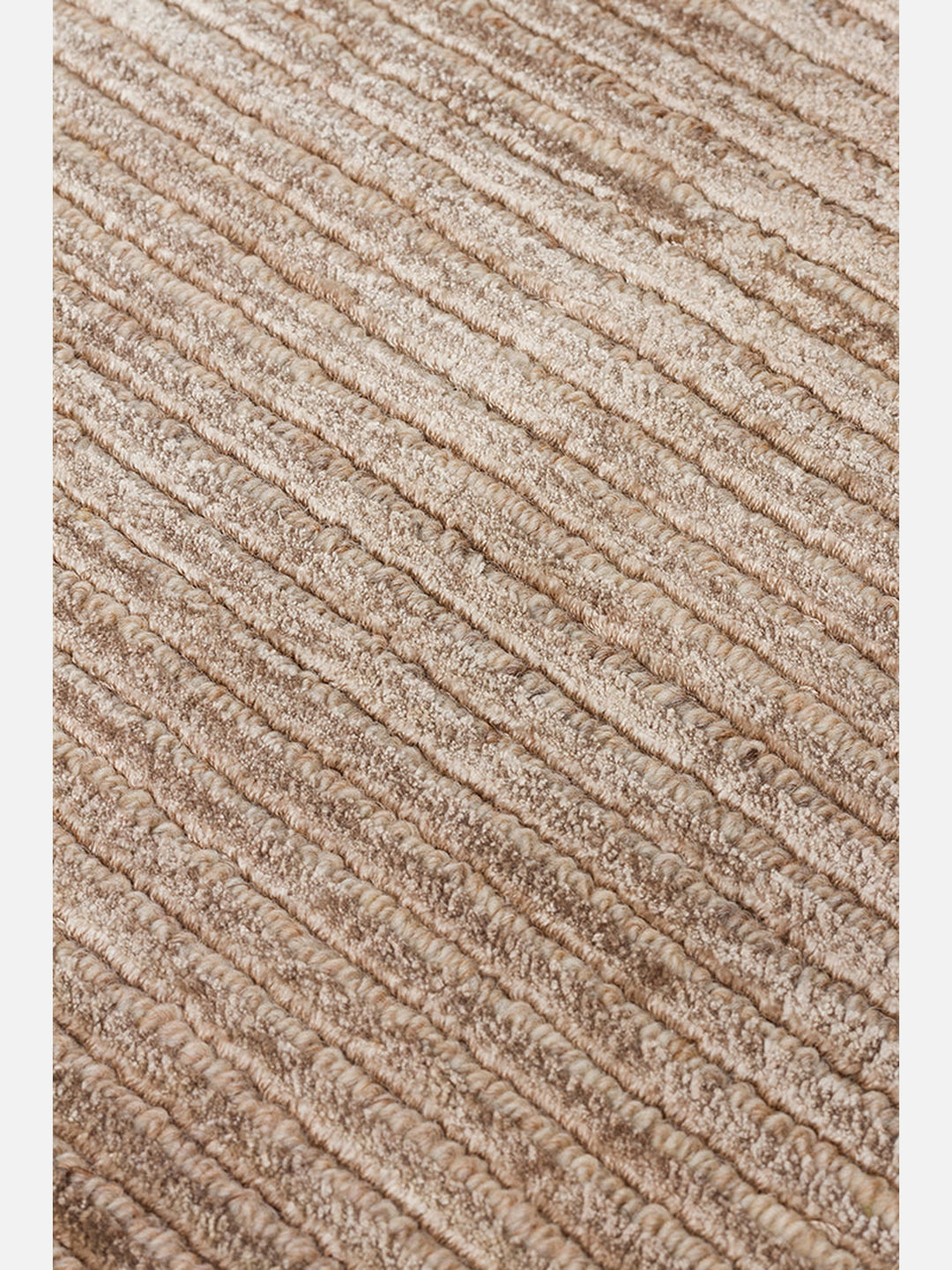 Portofino Serisi %100 Naturel Viskon Yün Pamuk El Dokuma Modern Salon Oturma Odası Halı BROWN - Carpetdocia