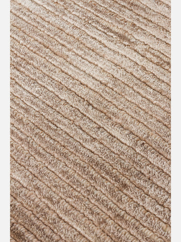 Portofino Serisi %100 Naturel Viskon Yün Pamuk El Dokuma Modern Salon Oturma Odası Halı BROWN - Carpetdocia
