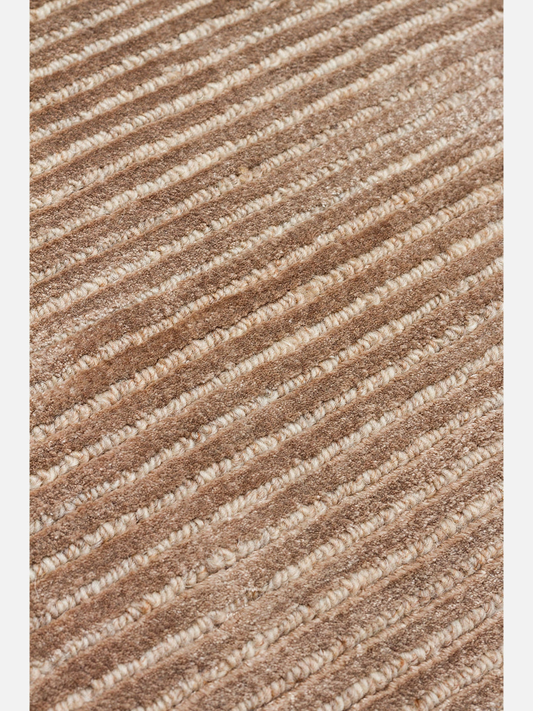 Portofino Serisi %100 Naturel Viskon Yün Pamuk El Dokuma Modern Salon Oturma Odası Halı BROWN - Carpetdocia