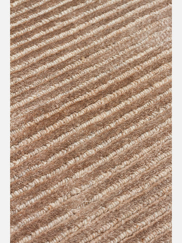 Portofino Serisi %100 Naturel Viskon Yün Pamuk El Dokuma Modern Salon Oturma Odası Halı BROWN - Carpetdocia