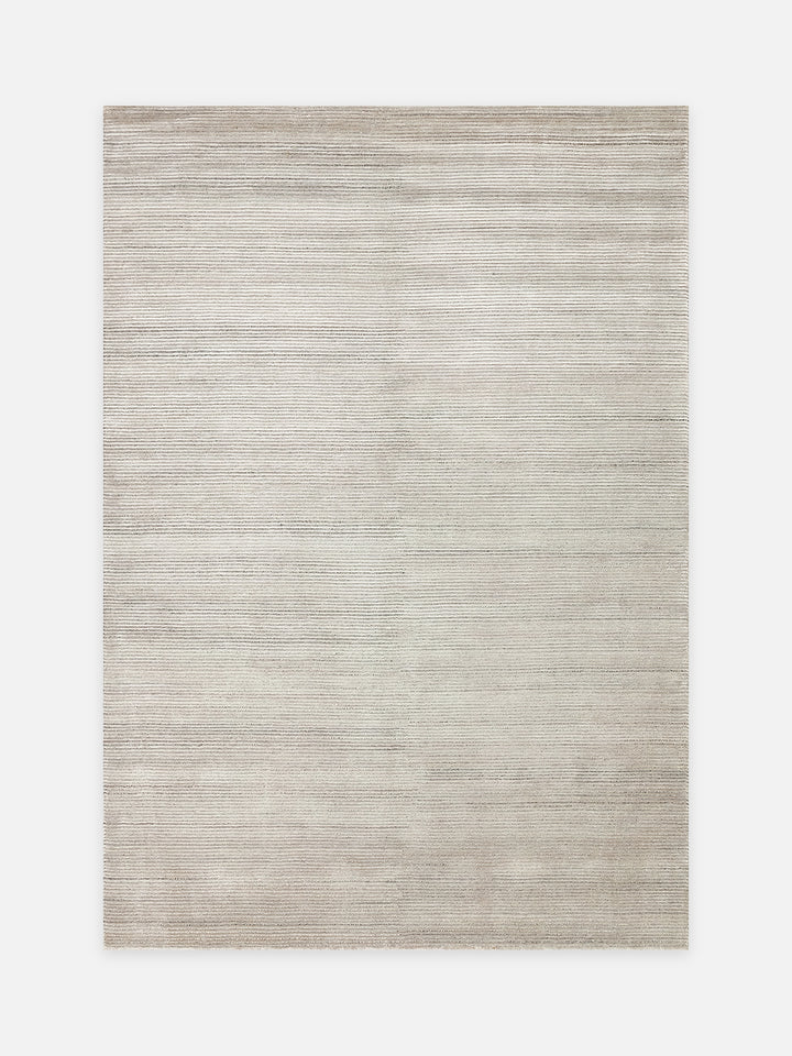 Portofino Serisi %100 Naturel Viskon Yün Pamuk El Dokuma Modern Salon Oturma Odası Halı SILVER - Carpetdocia - kusbakisi
