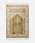 Topkapı Prayer Rug Classic Patterned High-Quality Special Shimmering Gift and Bridal Trousseau Prayer Mat 01 GOLD
