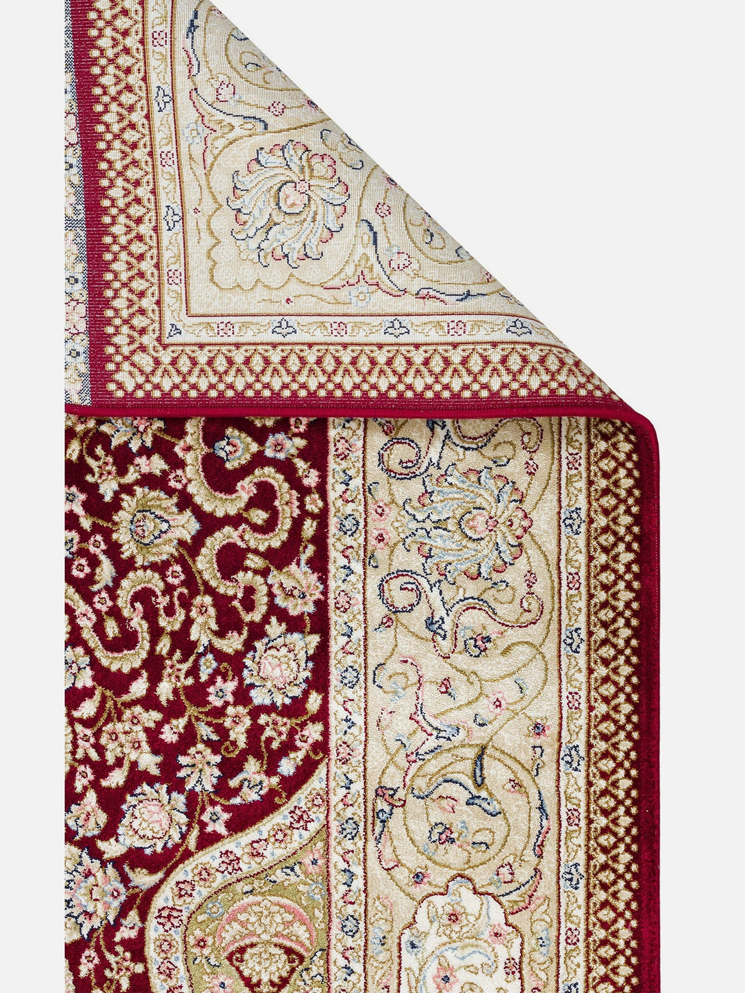 Topkapı Seccade Klasik Desenli Yüksek Kalite Özel Işıltılı Hediyelik Çeyizlik Namazlık 02 RED - Carpetdocia
