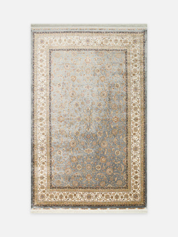 Topkapı Serisi Yüksek Kalite Sık Dokuma Klasik Desenli Özel Işıltılı Salon Halısı 03 GREY CREAM - Carpetdocia - kusbakisi