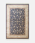 Topkapı Series High-Quality, Densely Woven, Classic-Patterned Special Shimmering Living Room Rug 03 NAVY CREAM
