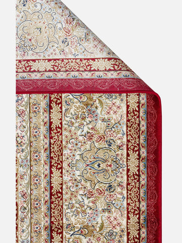 Topkapı Serisi Yüksek Kalite Sık Dokuma Klasik Desenli Özel Işıltılı Salon Halısı 05 RED - Carpetdocia