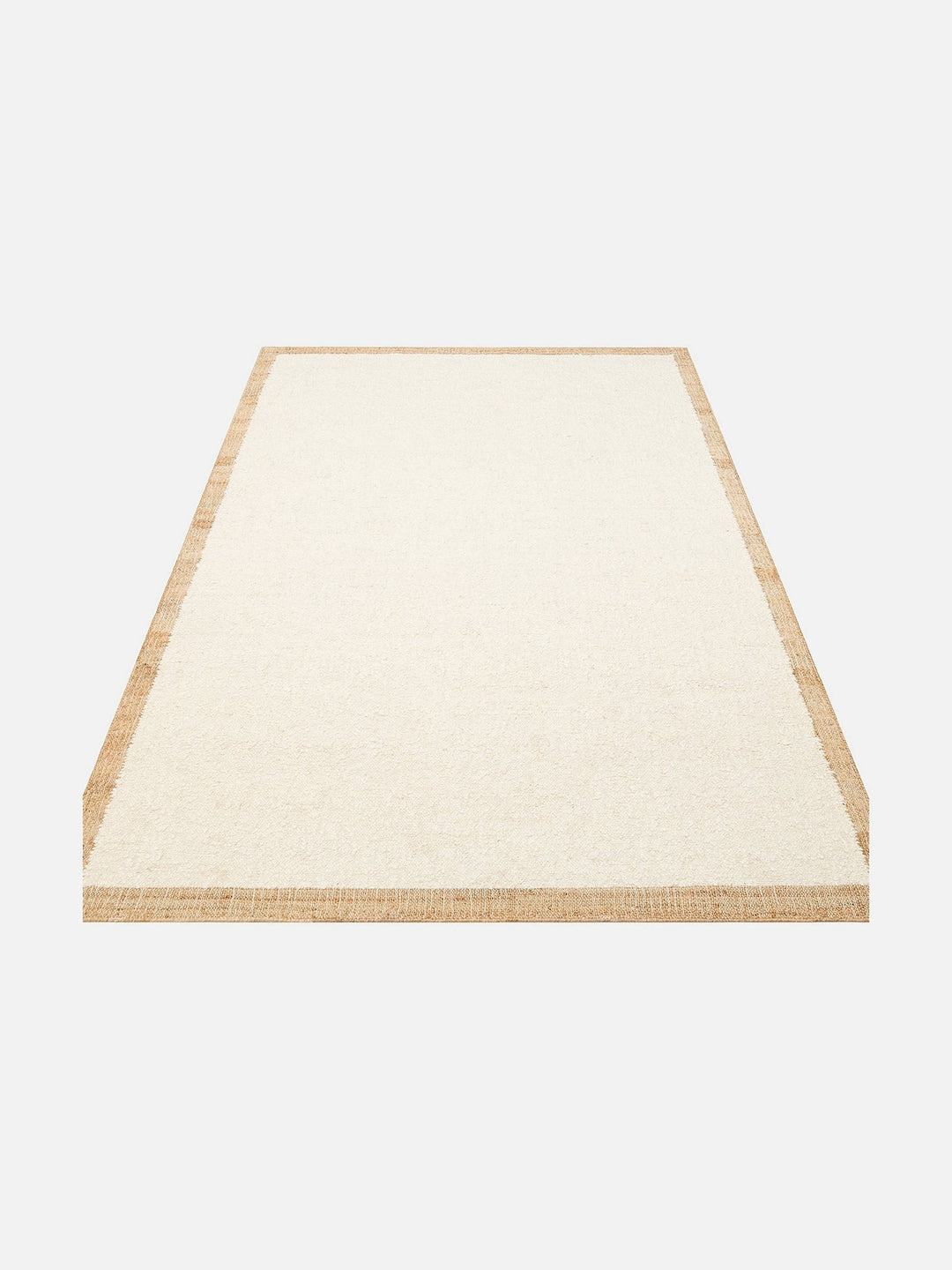 Urumchi %100 Naturel Yün Jüt Karışımı Oturma Odası Salon Koridor Mutfak El Dokuma Halı 01KREMNATURAL - Carpetdocia