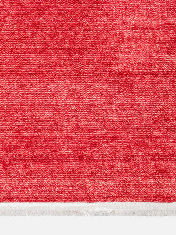 Victoria %100 TENCEL™ Lyocell El Emeği ile Üretilen Halı RED SHERBET saçak detayı