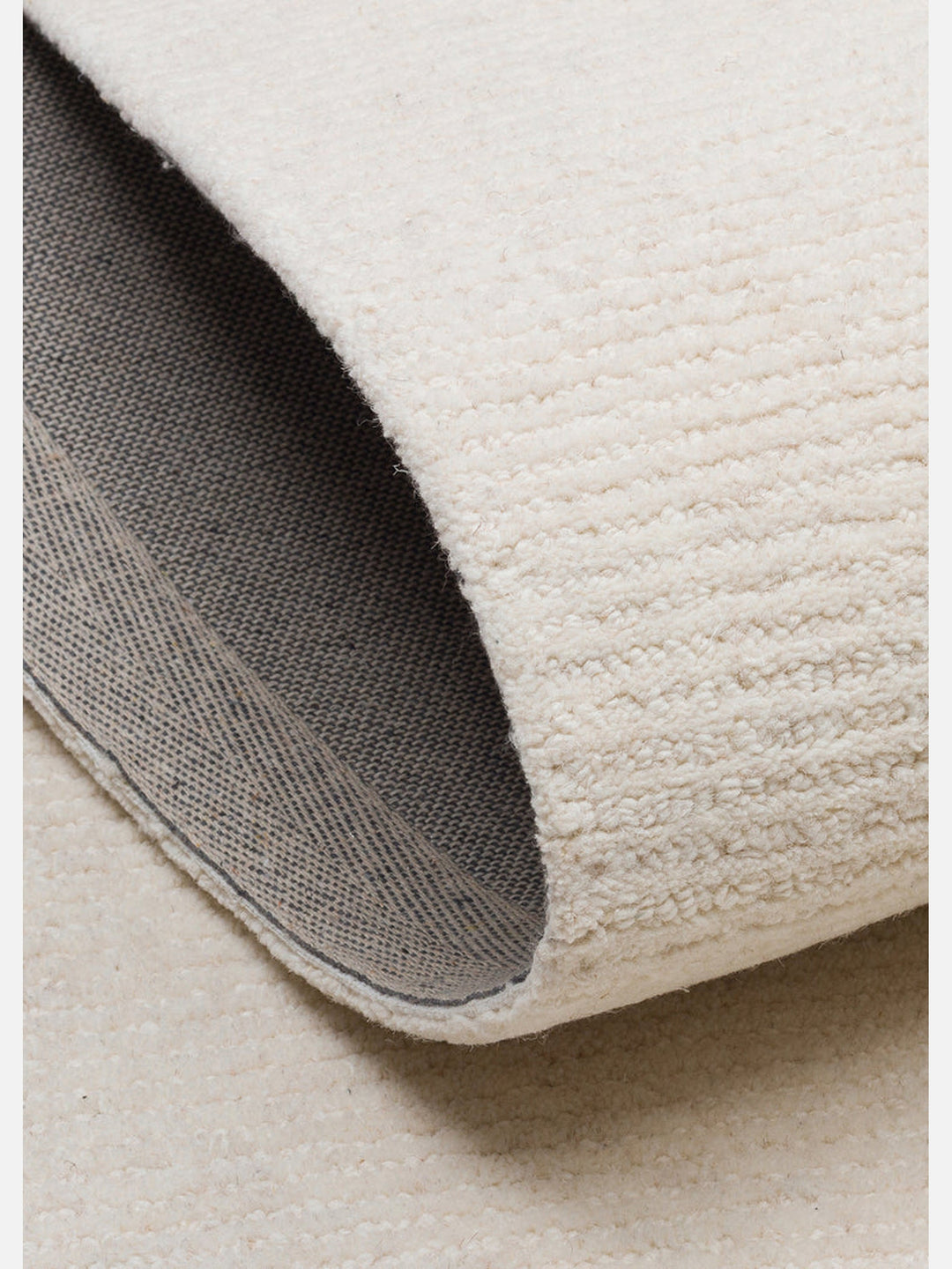 Vienna Series Wool and Cotton Blend Handwoven Rug IVORY