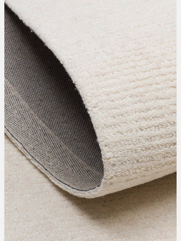 Vienna Series Wool and Cotton Blend Handwoven Rug IVORY