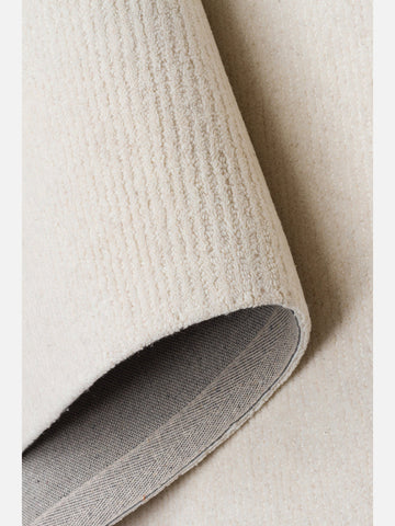 Vienna Series Wool and Cotton Blend Handwoven Rug IVORY