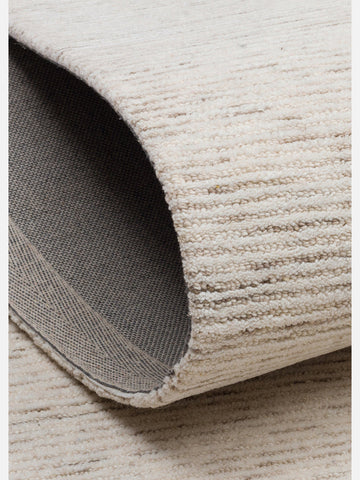Vienna Series Wool and Cotton Blend Handwoven Rug LIGHT NATURAL