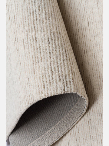 Vienna Series Wool and Cotton Blend Handwoven Rug LIGHT NATURAL
