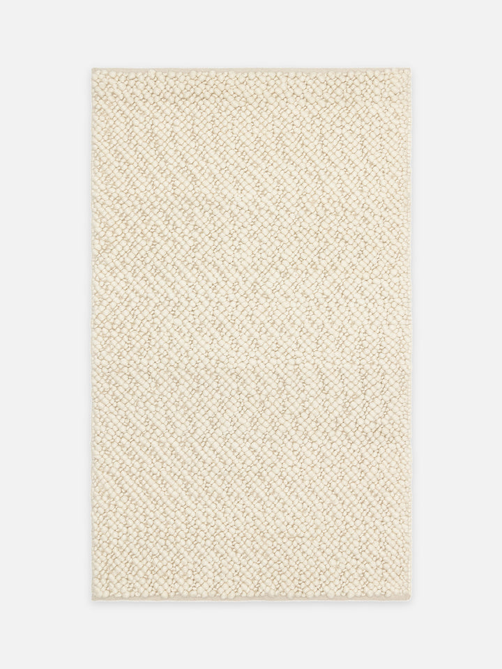 Woolstar %100 Naturel Kazak Desenli Salon Oturma Odası Koridor Antre El Dokuma Örgü Halı 06 CREAM - Carpetdocia - kusbakisi